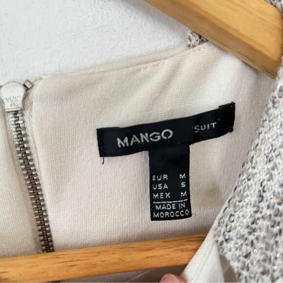 Mango Suit Cream Tweed Shift Dress - Picture 9 of 15